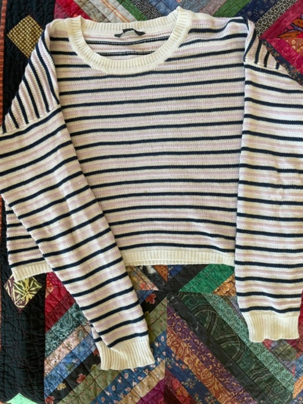 Striped, box cut sweater